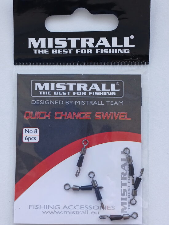Mistrall Quick change swivel, nr.8, 6psc/pack